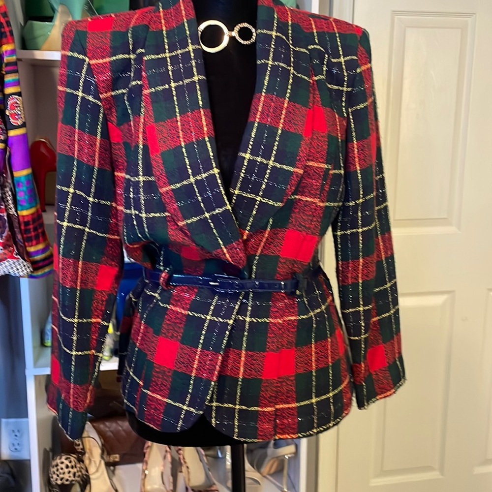 Vintage Plaid Blazer